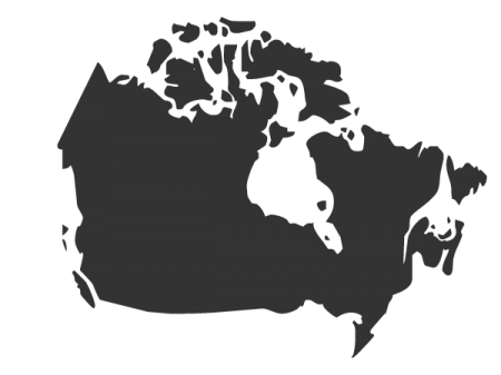 Powerpointのためのアメリカ カナダの地図