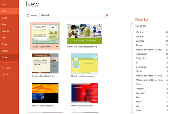 Template baru di Microsoft PowerPoint 2013 (Office 15)