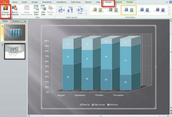 Как настроить диаграмму в powerpoint