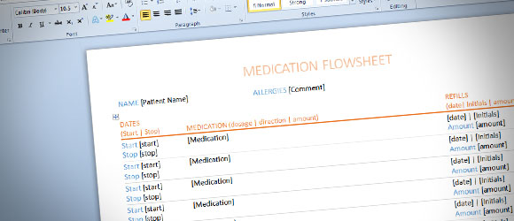 Modello Diagramma Di Flusso Farmaci Per Word 2013