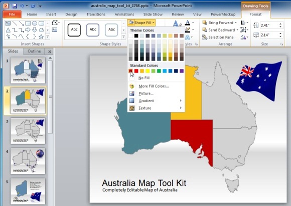 Create Animated Presentations With The Map Of Australia