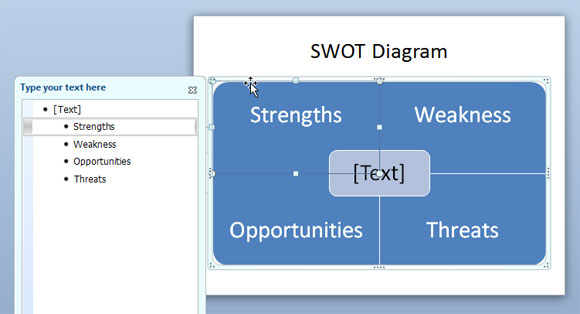 Как сделать swot анализ в powerpoint