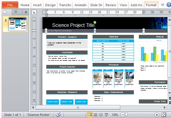 Wissenschafts Plakat Projektvorlage Fur Powerpoint