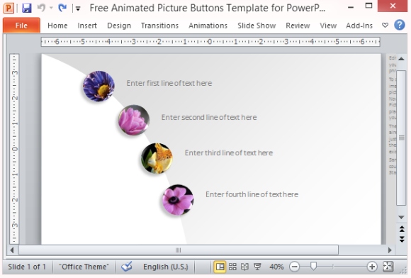 Kostenlose Bildanimation Buttons Vorlage Fur Powerpoint