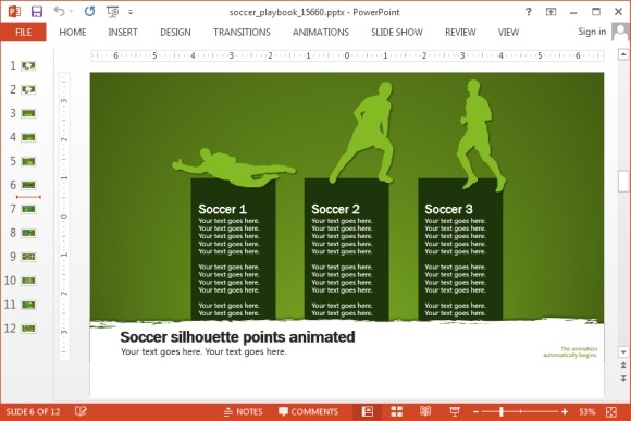Modelo de PowerPoint de futebol de futebol grátis