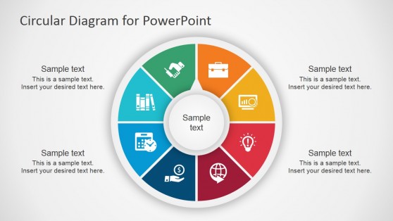 Circular Szablon Diagram for PowerPoint