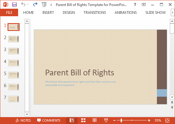 Bill Parent Of Template direitos para PowerPoint