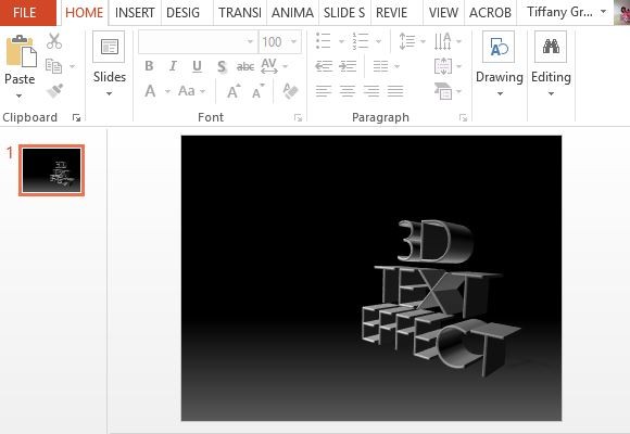 Dramatische 3d Text Powerpoint Vorlage