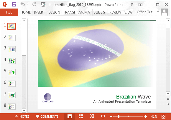 Format animate Brazilia PowerPoint