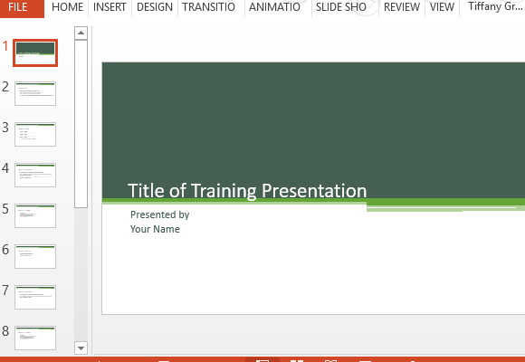 Formação modelo de apresentação para o PowerPoint