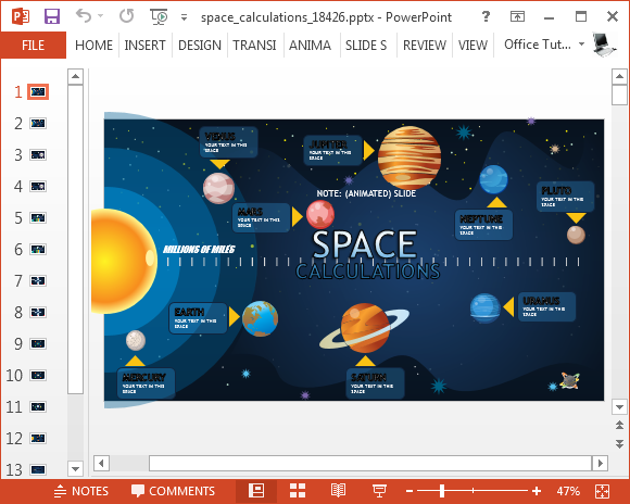Template Animated Spazio PowerPoint
