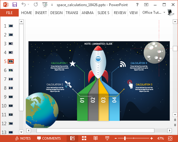 infografic Rocket pentru PowerPoint