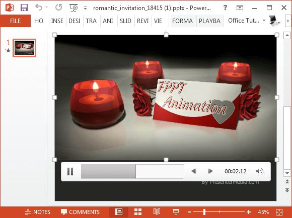 animação Romantic_invitation para o PowerPoint