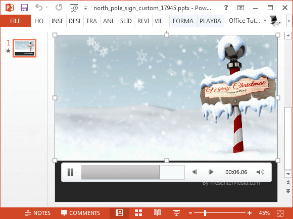 Snowy animação pólo norte para o PowerPoint