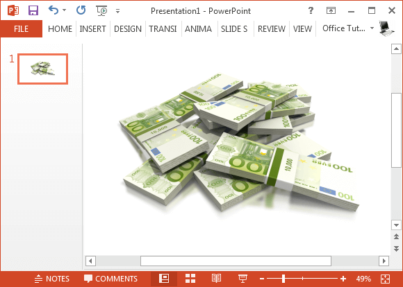 Euro hundert note pile