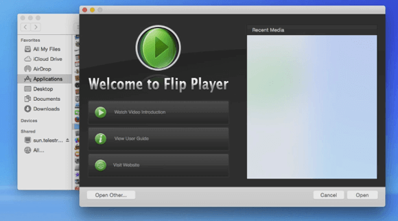 Flip4Mac에 미디어 플레이어