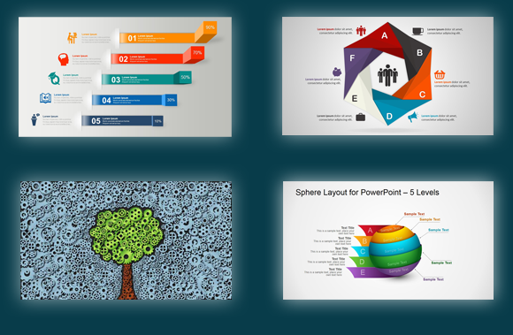 Las mejores plantillas de PowerPoint y diagramas con formas editables