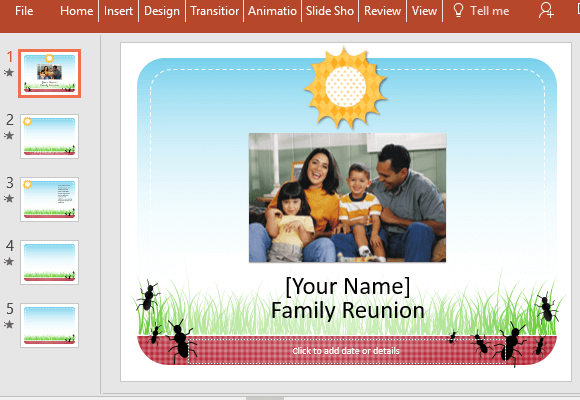 Прекрасный семьи-реюнион-шаблонов для-PowerPoint