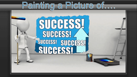 Peinture Picture Of Template succès PowerPoint d'animation