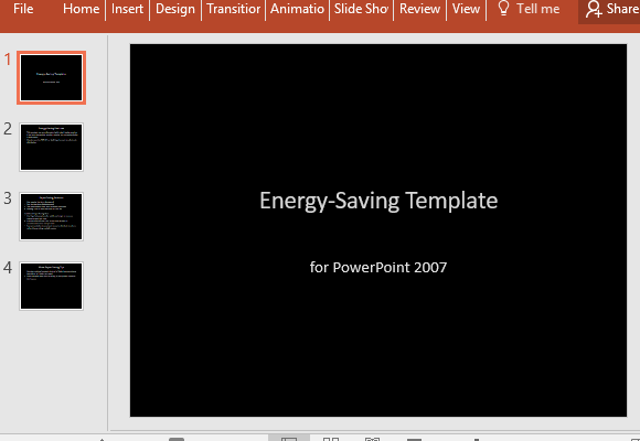 Шаблон Энергосберегающий PowerPoint