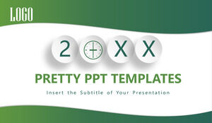 Yeşil Gradyan Stili İş PowerPoint Şablonları