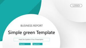 Modelos de PowerPoint de negócios simples verdes