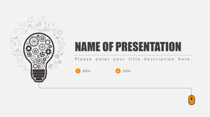 Kreatywny projekt w odcieniach szarości Szablony prezentacji PowerPoint