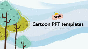 Șabloane PowerPoint drăguțe din pădure de desene animate