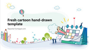 Fresh cartoon hand drawn PowerPoint Templates