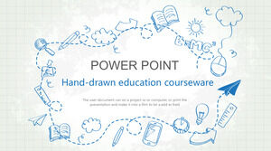 Modelli di diapositive a tema educativo disegnato a mano