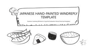 Modello PowerPoint di risposta in stile disegnato a mano in stile giapponese