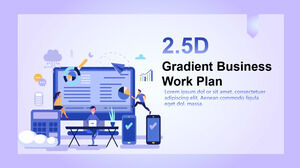 Modelos de PowerPoint de Plano de Negócios de Gradiente 2.5D