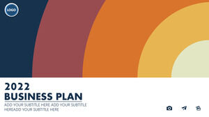 Modèles PowerPoint de plan d'affaires multicolore