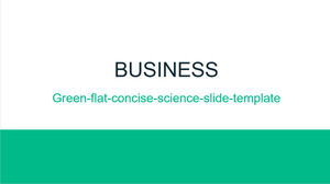 Plantilla de diapositiva de ciencia concisa plana verde
