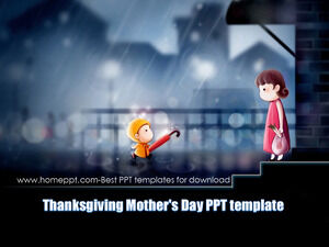 感恩節母親節PPT模板