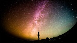 Fünf wunderschöne PPT-Hintergrundbilder mit Sternenhimmel