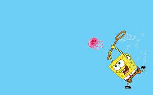 Kolor słodkie zdjęcia tła SpongeBob PPT
