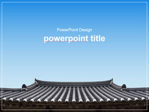 Corée-Traditionnel-Toit-PowerPoint-Modèles