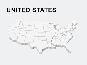 3D-美國-地圖-PowerPoint-模板