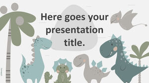 Dana presentation template. Cute Dinos slides.