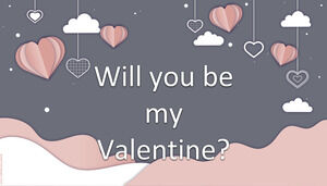 ¿Serías mi San Valentín? Plantilla de feliz día de San Valentín.