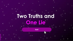 İki Gerçek ve Bir Yalan, etkileşimli slayt şablonu.
