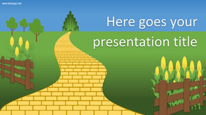 Google スライドまたは PowerPoint 用の Tricia Louis のオズの魔法使いに基づくテーマ