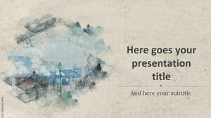 Google スライドまたは PowerPoint プレゼンテーション用の Monet 無料テンプレート