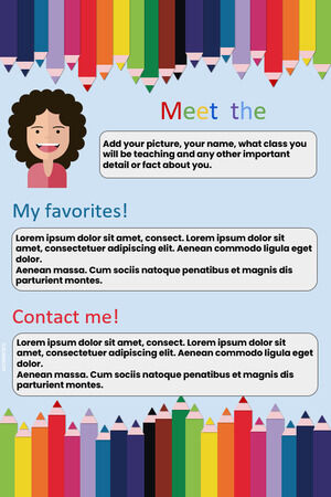 Introduce yourself. A Back to School Template.