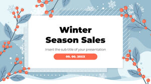 Winter Season Sales Kostenloses Präsentationshintergrunddesign für das Google Slides-Thema und die PowerPoint-Vorlage