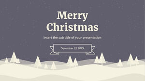 Merry Christmas Greetings Conception de fond de présentation gratuite pour le thème Google Slides et le modèle PowerPoint