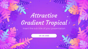 Attraktives tropisches kostenloses Präsentationshintergrunddesign mit Farbverlauf für das Google Slides-Thema und die PowerPoint-Vorlage