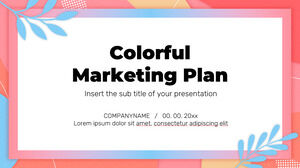 Красочный маркетинговый план Бесплатный дизайн фона презентации для темы Google Slides и шаблона PowerPoint