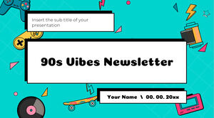 90s Vibes Newsletter Free Presentation Background Design untuk tema Google Slides dan PowerPoint Template